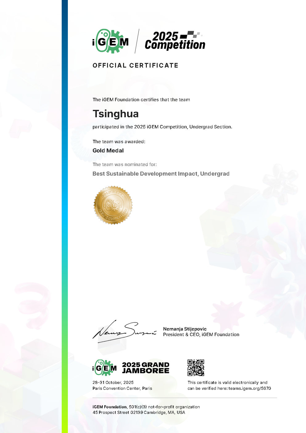 INTERNATIONAL GENETICALLY ENGINEERED MACHINE COMPETITION-2025 - 学生获奖 ...